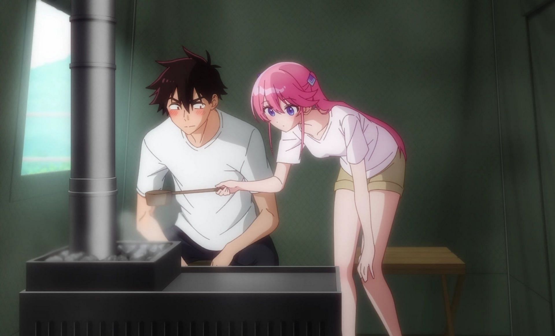 Arata and Ouka in the episode (Image via Doga Kobo)